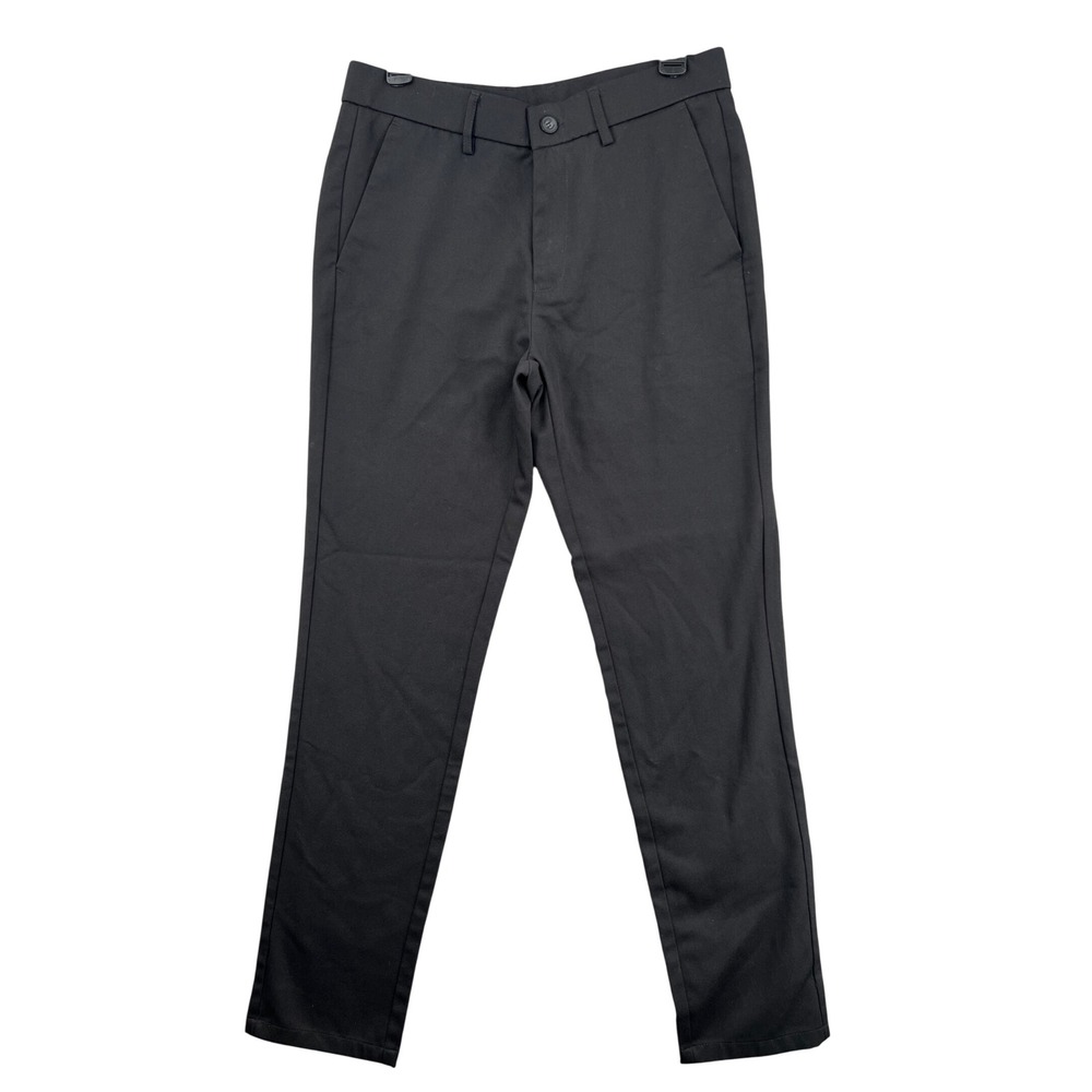 Plaid&Plain Mens Slim Fit Dress Pants Black 31x32 Trousers‎ Classic Office